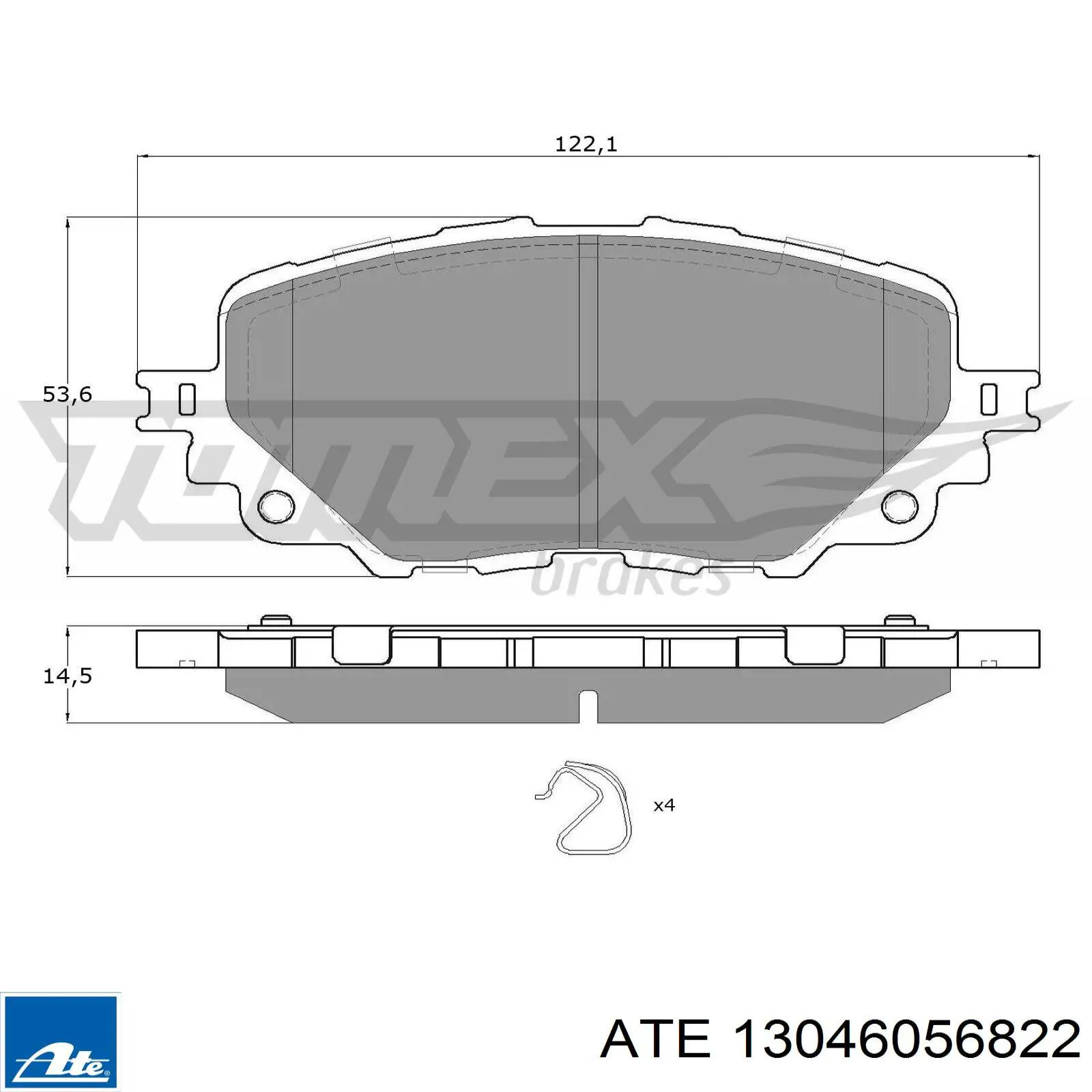 Передні тормозні колодки 170663 Febi