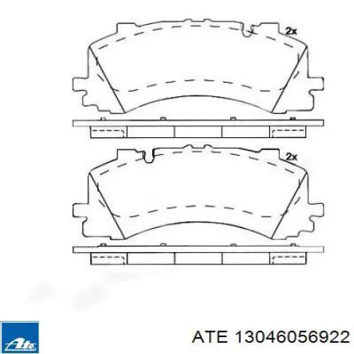 Гальмівні колодки ATE 13046056922 ціна, від 243.07 USD