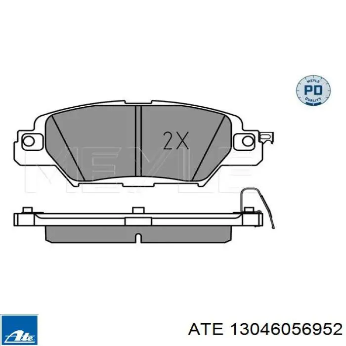 Задні гальмівні колодки ATE 13046056952 ціна, від 31.38 USD