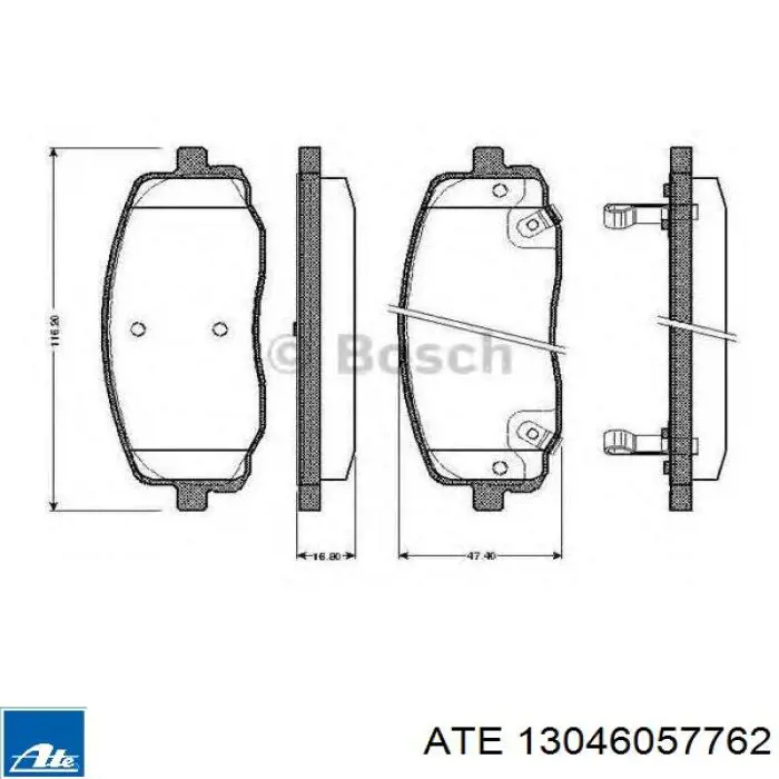 Гальмівні колодки ATE 13046057762 ціна, від 19.02 USD