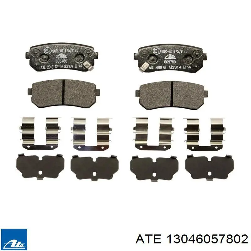 Задні гальмівні колодки ATE 13046057802 ціна, від 17.47 USD