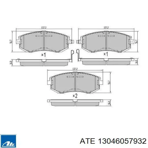 Гальмівні колодки ATE 13046057932 ціна, від 29.90 USD