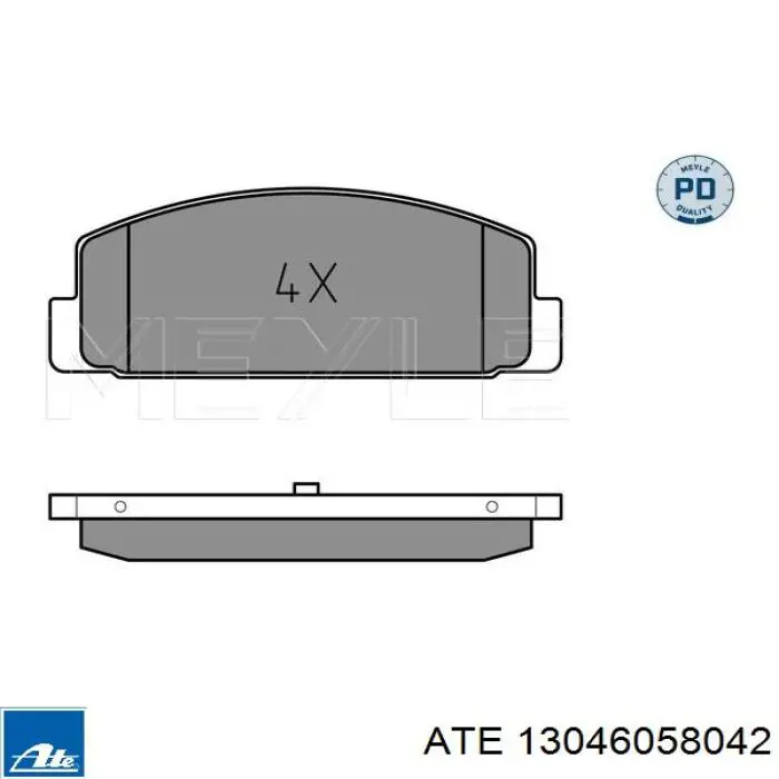 Задні гальмівні колодки ATE 13046058042 ціна, від 17.76 USD