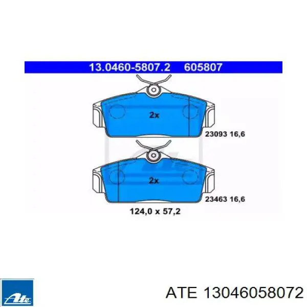Гальмівні колодки ATE 13046058072 ціна, від 18.86 USD