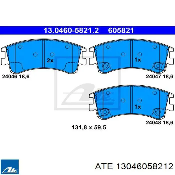 Гальмівні колодки ATE 13046058212 ціна, від 25.39 USD