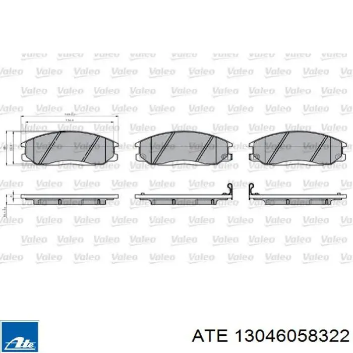 Гальмівні колодки ATE 13046058322 ціна, від 24.50 USD