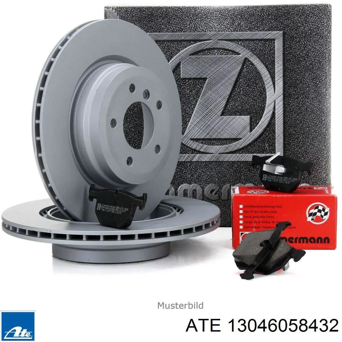 Задні гальмівні колодки 13046058432 ATE