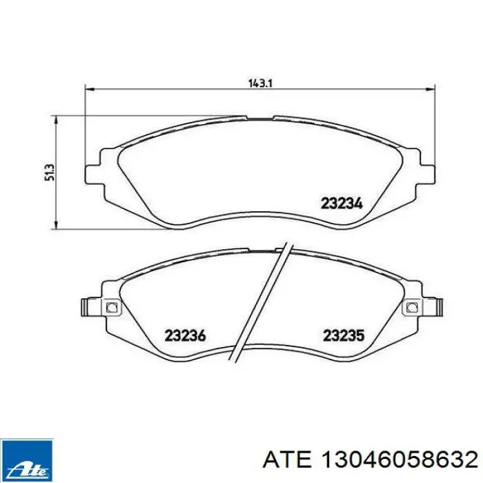 Гальмівні колодки ATE 13046058632 ціна, від 24.20 USD