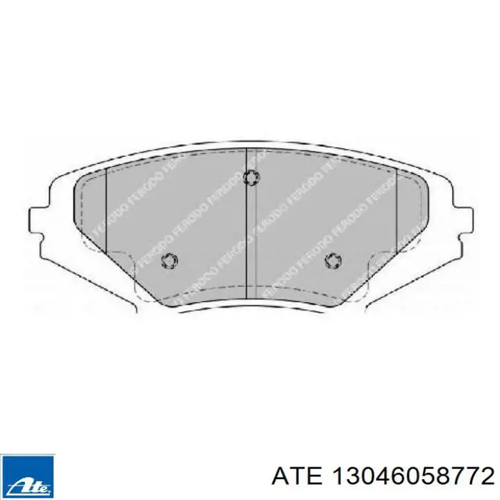 Передні тормозні колодки 13046058772 ATE