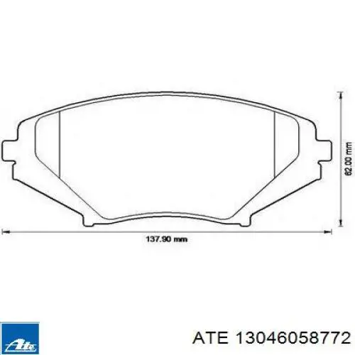 Тормозні колодки ATE 13046058772