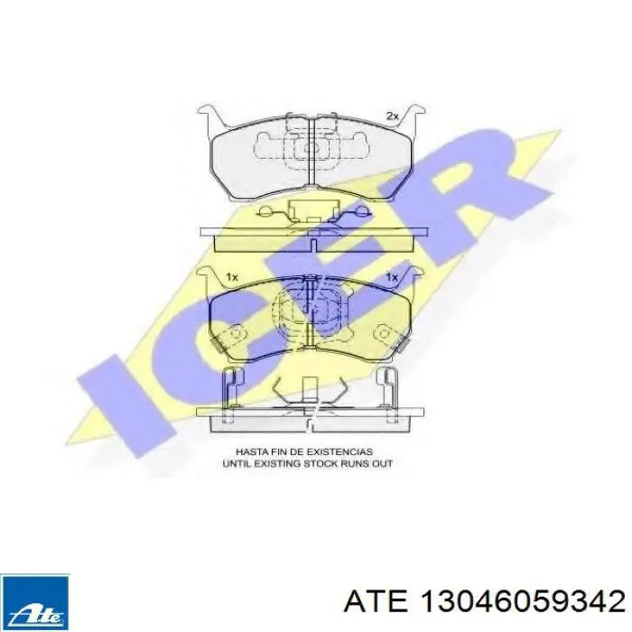 13046059342 ATE Передні гальмівні колодки