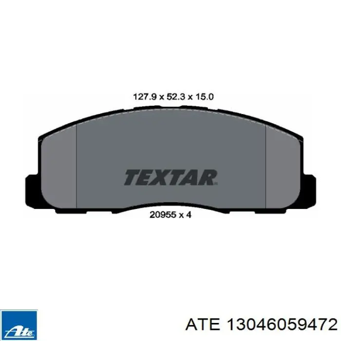 Колодки гальмівні передні, дискові 13046059472 ATE