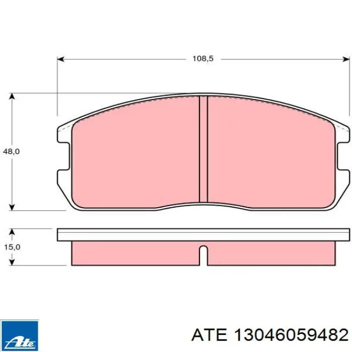 Колодки гальмівні передні, дискові 13046059482 ATE