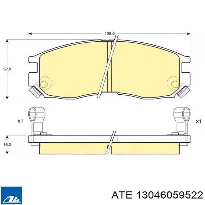 Тормозні колодки ATE 13046059522