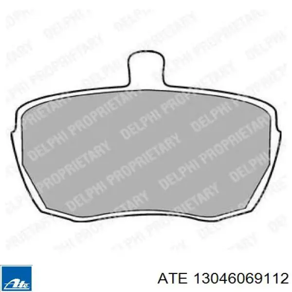 Передні тормозні колодки 13046069112 ATE