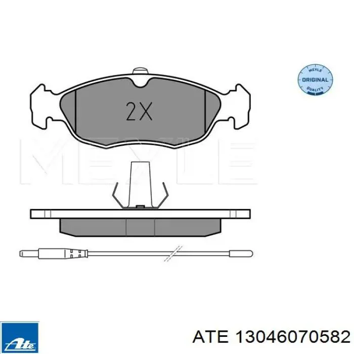 Колодки гальмівні передні, дискові 13046070582 ATE
