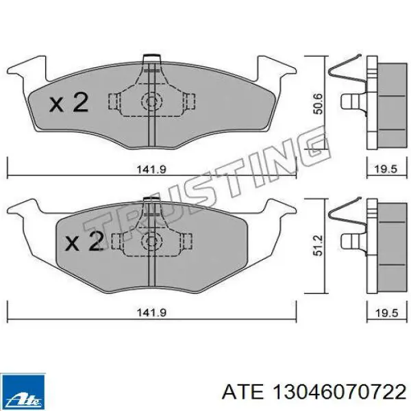 Тормозні колодки ATE 13046070722