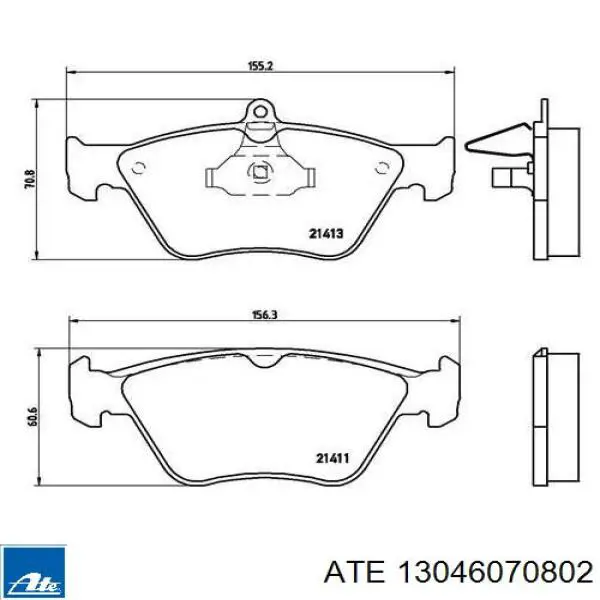 Тормозні колодки ATE 13046070802