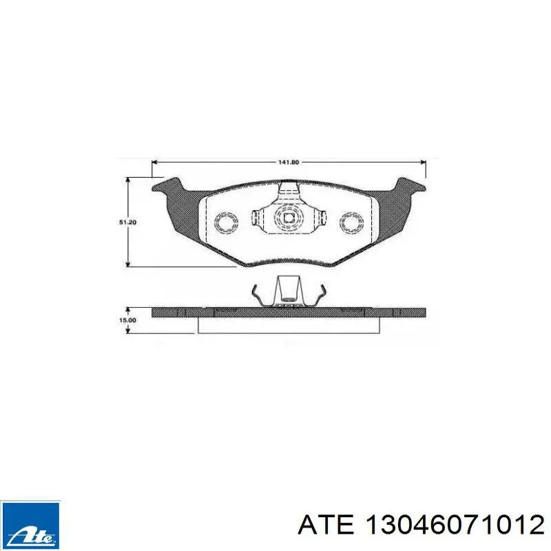 Гальмівні колодки ATE 13046071012 ціна, від 16.60 USD