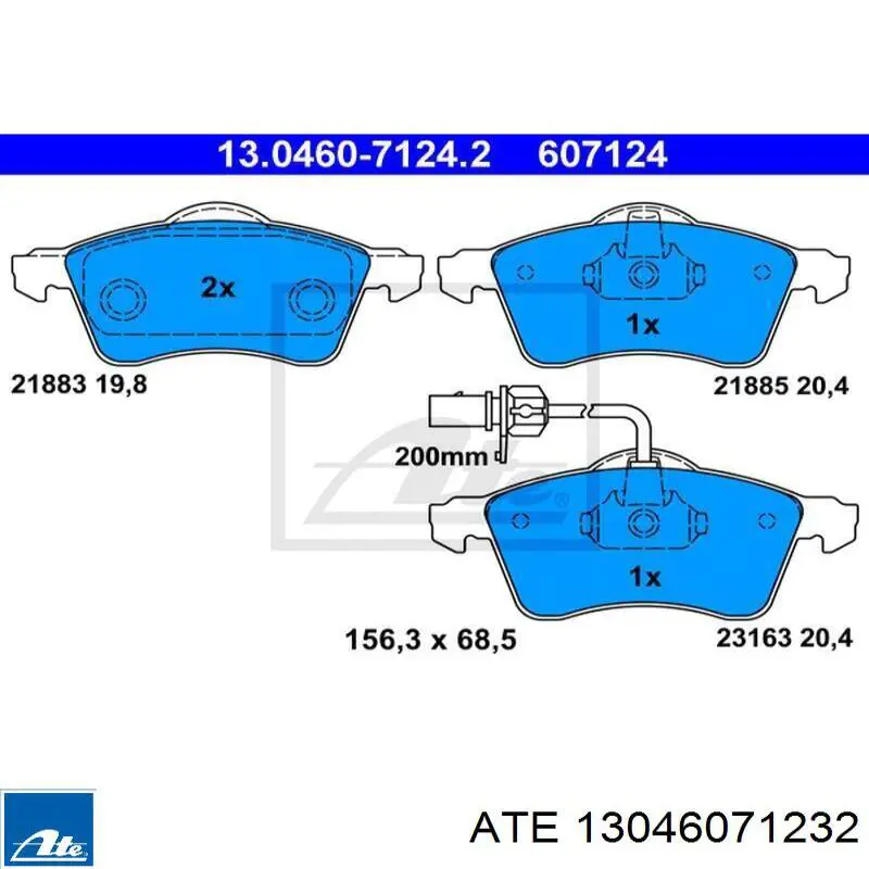 Тормозні колодки ATE 13046071232