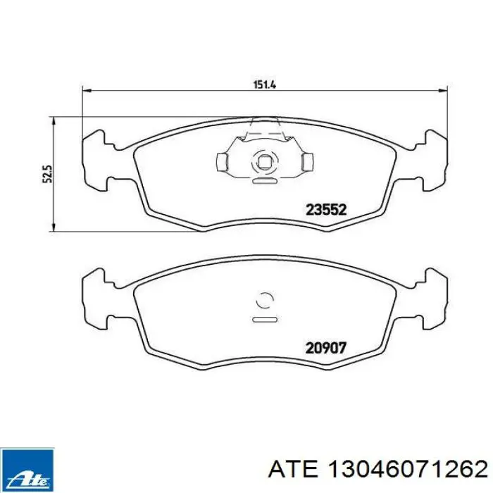Тормозні колодки ATE 13046071262