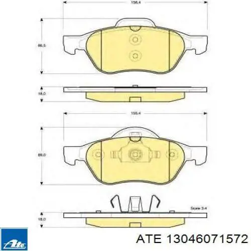 Гальмівні колодки ATE 13046071572 ціна, від 23.22 USD