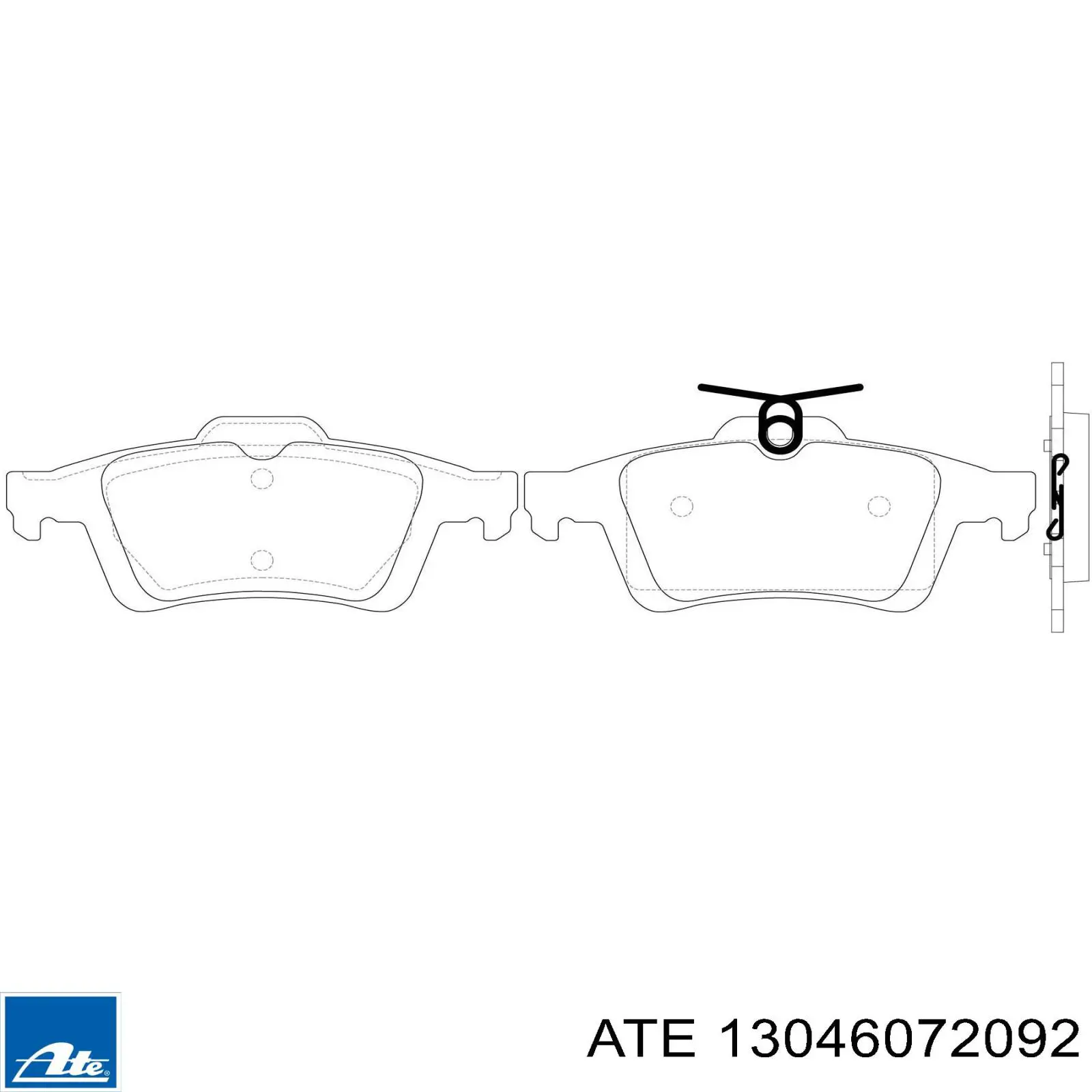 Задні дискові колодки ATE 13046072092
