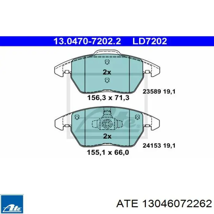 Тормозні колодки ATE 13046072262