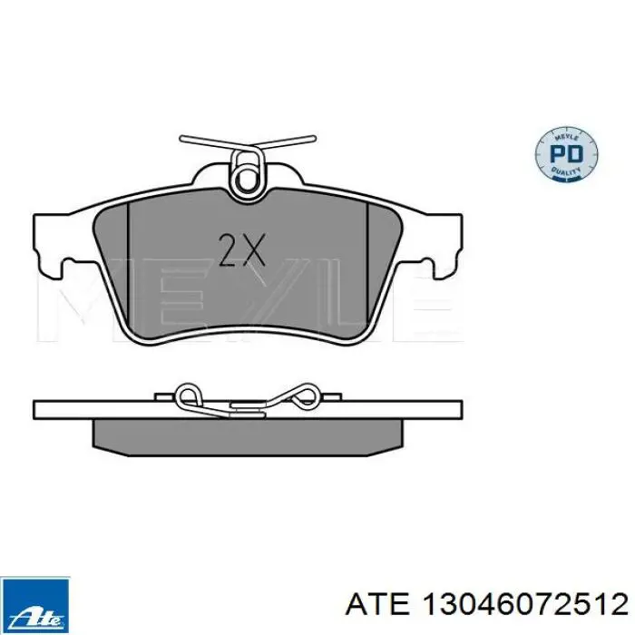 Задні гальмівні колодки ATE 13046072512 ціна, від 19.02 USD