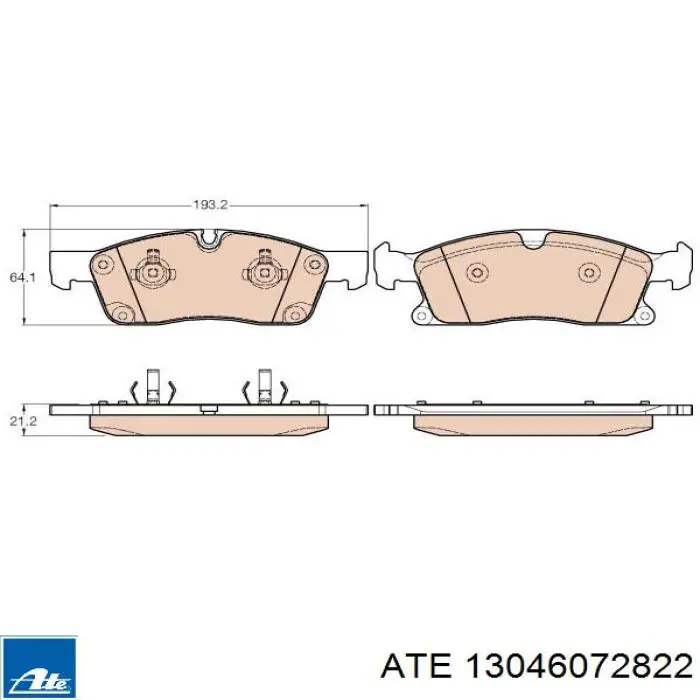 Гальмівні колодки ATE 13046072822 ціна, від 106.96 USD