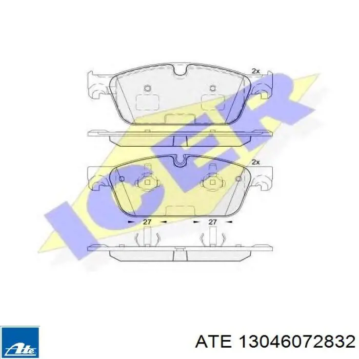 Тормозні колодки ATE 13046072832