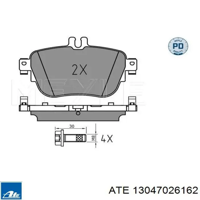 Задні гальмівні колодки ATE 13047026162 ціна, від 102.50 USD