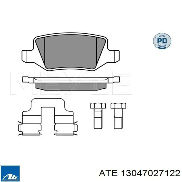 Задні гальмівні колодки ATE 13047027122 ціна, від 25.37 USD