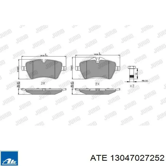 Тормозні колодки ATE 13047027252