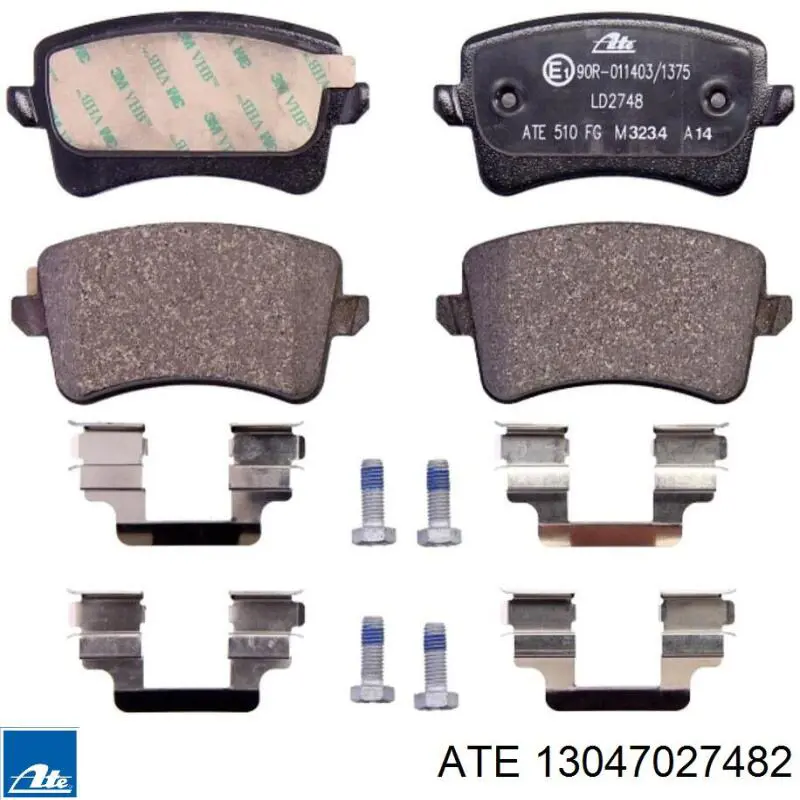 Задні гальмівні колодки 13047027482 ATE