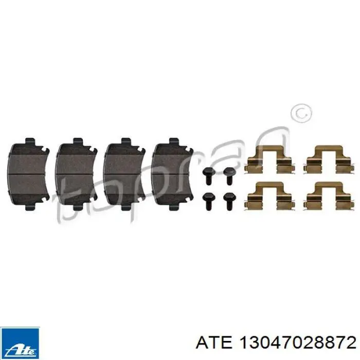 Задні гальмівні колодки ATE 13047028872 ціна, від 30.22 USD