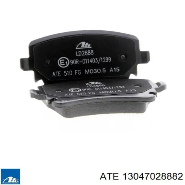 Задні гальмівні колодки ATE 13047028882 ціна, від 29.37 USD