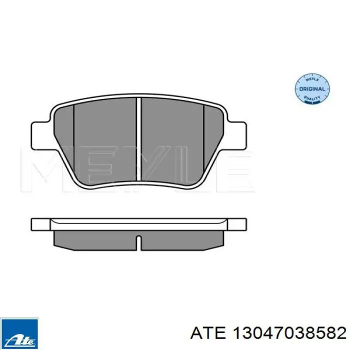 Задні гальмівні колодки ATE 13047038582 ціна, від 40.75 USD