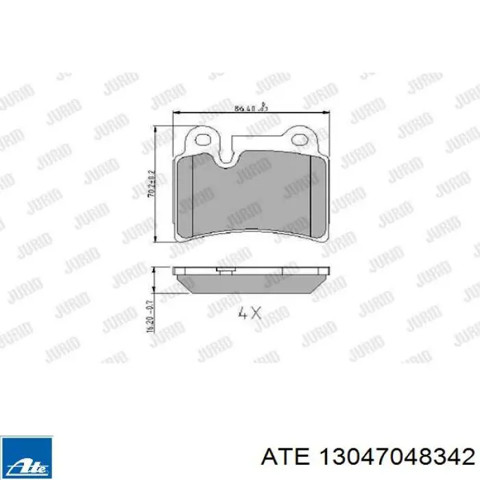 Задні гальмівні колодки ATE 13047048342 ціна, від 32.90 USD