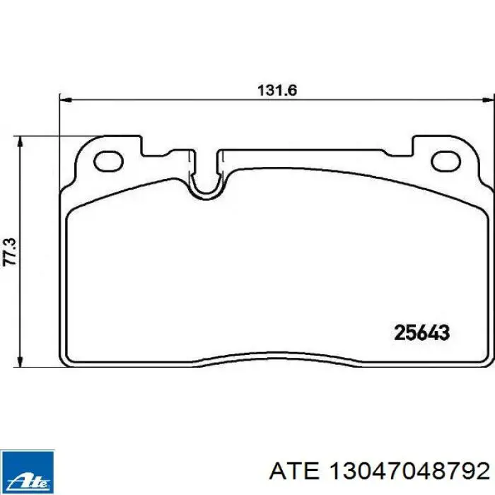 Гальмівні колодки ATE 13047048792 ціна, від 90.63 USD