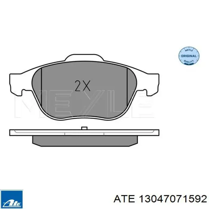 Колодки гальмівні передні, дискові 13047071592 ATE