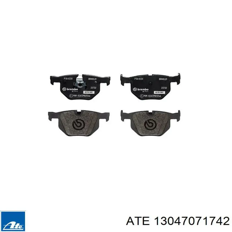 Задні гальмівні колодки ATE 13047071742 ціна, від 48.30 USD