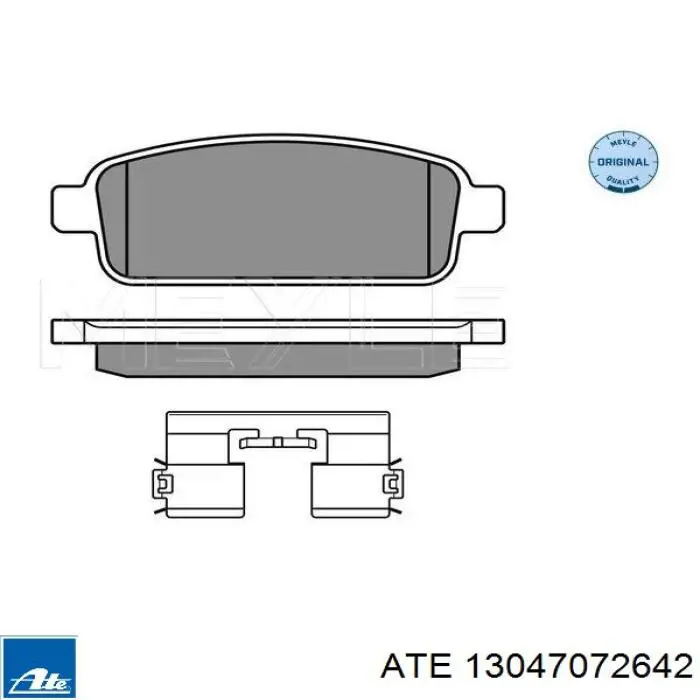 Задні гальмівні колодки ATE 13047072642 ціна, від 20.34 USD