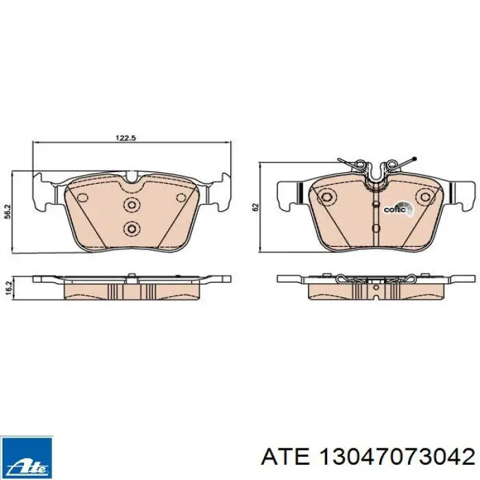 Задні гальмівні колодки ATE 13047073042 ціна, від 60.46 USD