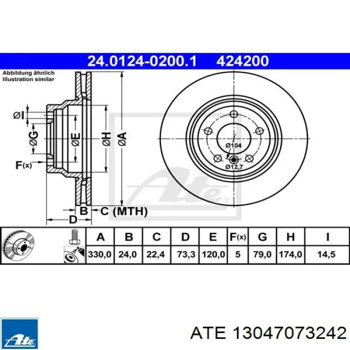 Гальмівні колодки ATE 13047073242 ціна, від 32.83 USD