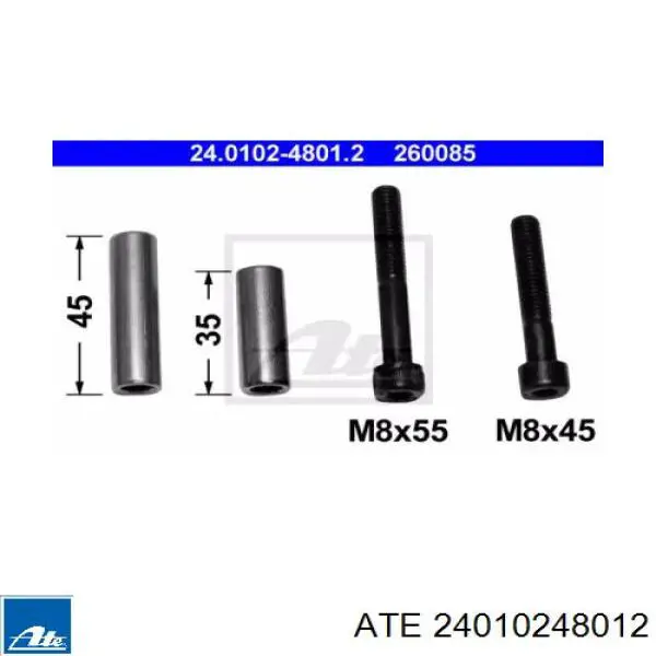 Направляюча супорту переднього ATE 24010248012 ціна, від 7.32 USD