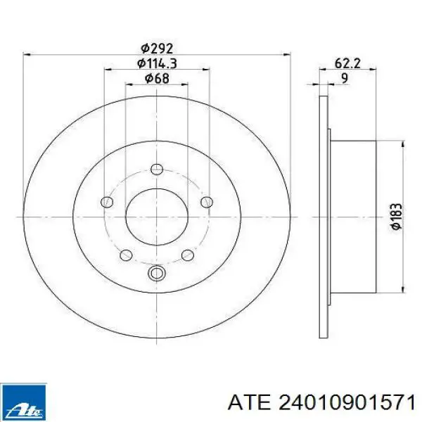 Задні дискові гальма ATE 24010901571 ціна, від 37.55 USD