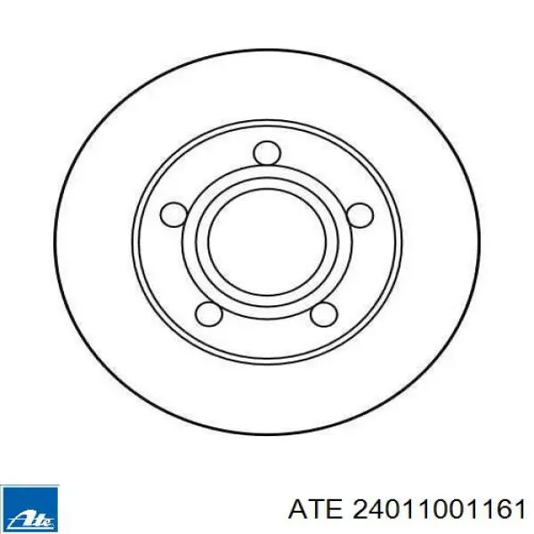 24011001161 ATE диск гальмівний задній
