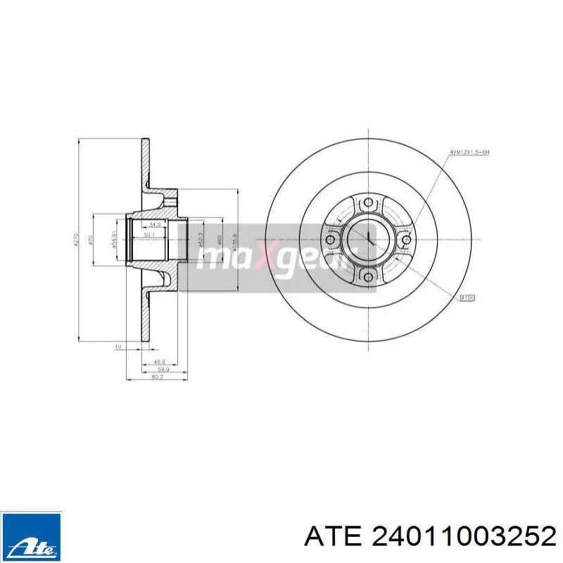 Задні дискові гальма ATE 24011003252 ціна, від 89.77 USD