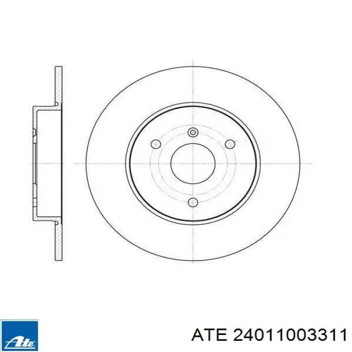 Диск переднього гальма ATE 24011003311 ціна, від 36.04 USD